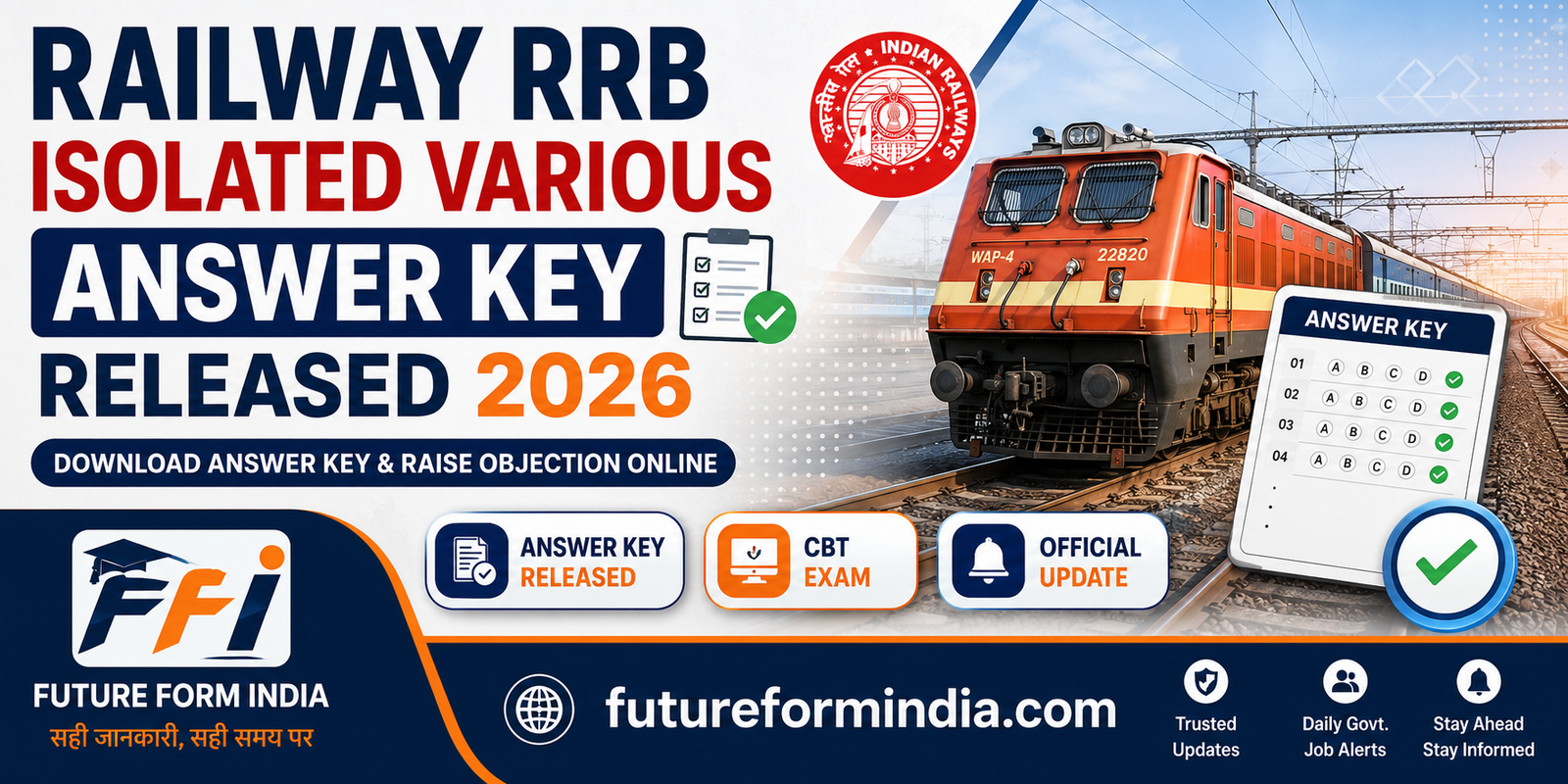 Railway RRB Isolated Various Answer Key Released  2026